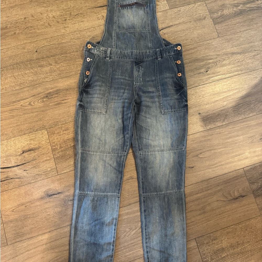 H&M Blue Denim Overalls with Adjustable Straps